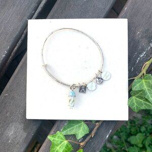 Alex and Ani Squid Charm Bracelet Silver Finish - Expands 2"- 3.5"